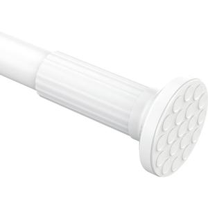 Umimile Tension Curtain Rod, 51-126 inches Adjustable Spring Shower Tension Curtain Rod, Stainless Steel Closet Rod for Windows or Shower, No Drilling, No Rust, Easy to Install, White