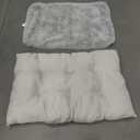 BFPETHOME Dog Beds for Large Dogs, Plush Dog Crate Bed Fluffy Cozy Kennel Pad for Sleeping &Ease Anxiety, Washable Pet Mats with Anti-Slip Bottom for Large Medium Dogs, Pet Bed Grey