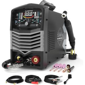 250A AC/DC Aluminum TIG Welder with Pulse, 110V/220V Dual Voltage TIG Welding Machine with DC TIG/AC TIG/Pulse TIG/SPOT TIG/Stick (GET YOUR FREE ADAPTER)