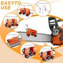 2 x Chainsaw Sharpener, Upgraded Chain Saw Sharpener Tool, Hand Crank Chainsaw Sharpening Kit with Ultra Sharp Tungsten Steel Bit, Gloves, Bag and Brush, Chainsaw Blade Sharpener Jig for 8"-22" Chain Saws