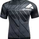 sponeed Men's Cycling Jerseys Tops Biking Shirts Short Sleeve Bike Clothing Full Zipper Bicycle Jacket with Pockets 3XL