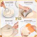 Sourdough Bread Baking Supplies, Sourdough Starter Kit, Bread Proofing Basket, Bread Making Tools Kit, Sour Dough Kit Tools, Sourdough Proofing Basket, Sourdough Kit Gifts for Bakers Women Wife Mom