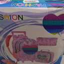 CCJPX 3Pcs Kids Rolling Backpack for Girls, Love Roller Wheeled Bookbag Toddler Elementary School Bag with Wheels (Pink)