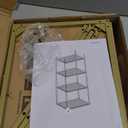 VASAGLE Bookcase, 4-Tier Bookshelf, Slim Shelving Unit for Bedroom, Bathroom, Home Office, Tempered Glass, Steel Frame, Metallic Gold ULGT28G (4 Tiers (15.7"W x 37.4"H))