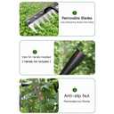 Gardenia Iron Weeding Rake 2.0, Iron Rake for Gardening and Weedings, 2025 Heavy-Duty Garden Hand Weed Puller Tool for Yard Lawn and Garden 5/6/7/8 Teeth Carbon Steel Garden Weeder Rakes (7 Tines)