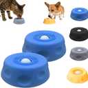 Dog Lick Bowl with Ball,Lick Ball Bowl for Dogs,Dog Licking Bowl with Rolling Ball,Slow Feeder Ball Bowl to Slow Pet Eating,Rolling Ball Dog Bowl Give Pet More Time to Enjoy Eating. (Blue-2pcs)