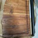 Extra Large Edge Grain Acacia Cutting Board with Metal Handle Premium Butcher Block for Kitchen Prep, Charcuterie and Serving thick Heavy-Duty Chopping Board, 22"L x 15"W x 1.25"Th
