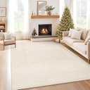 5x7 Area Rug Living Room: Washable Boho Geometric Moroccan Rug Neutral Modern Farmhouse Indoor Soft Non Slip Ultra Thin Printed Pattern Carpet for Dining Room Bedroom Nursery Home (Beige, 5'x7')