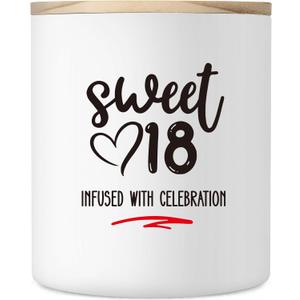 18th Birthday Gifts for Girls, Sweet 18 Birthday Gifts, 10OZ Happy 18th Birthday Gift for Daughter Niece Granddaughter Sister, 18 Year Old Birthday Candle Gifts Presents, Scented Soy Candle