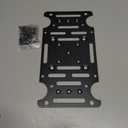 Universal Mailbox Mounting Bracket, Black Steel, Post Mount, 4mm Thick, Fits Most Sizes, Bottom Mount, Includes Hardware