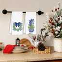 Christmas Chinoiserie Kitchen Towels Decor,Blue Bow Coquette Christmas Tree Towels Gifts,Blue Christmas Hand Towels for Bathroom Kitchen,Grandmillennial Decor, 16x24 Inches Set of 2