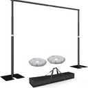 8.5x10ft Heavy Duty Backdrop Stand Adjustable Pipe and Drape Stand