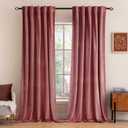 MIULEE Velvet Curtains 96 inches 2 Panels - Luxury Blackout Curtains for Bedroom Living Room Thermal Insulated Super Soft Window Drapes Rod Pocket & Back Tab, Dusty Rose Pink, W52 x L96 inches