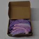 Stuffed Animal Hammock with LED Lights - 59 Inch Large Toy Storage Net for Kids Bedroom, Wall-Mounted Plush Organizer with Wooden Rings, Nursery Decor (Handwoven, Purple)