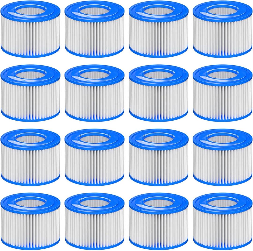 Type  Hot Tub Spa Filter Replacement Compatible with Lay-Z-Spa, Coleman SaluSpa 90352E 58323, Inflatable Hot Tub, Swimming Pool Pump Filter Type  Cartridge, 16 Pack