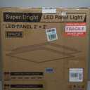 2 Pack 2x2 LED Flat Panel Light Drop Ceiling Office Fixture, 4800LM, 20W/25W/30W/35W/40W Selectable,3000K/3500K/4000K/5000K/6500K 5CCT,Dimmable (0-10V) for Shop,Commercial Warehouse,ETL Listed