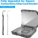 Anti-Lost Clear Cover Case Compatible with Square Reader 2nd Generation, 1st Generation, Case for Square Reader Magstripe with 3.5mm Headset Jack or Lightn Connector, 1Pack