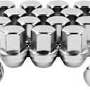 Set of 20, 14x1.5 Lug Nuts Chrome Compatible with Camaro Corvette Impala 1.5 Inch Wheel Lug Nuts (Silver)