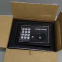 Voncabay Money Safe Box for Home with Sensor Light & Fireproof Money Bag - 0.23 Cubic Feet Security Safe Box with Digital Keypad, Keys & Pass Code Lock, 9.05" W x 6.69" D x 6.69" H, Black