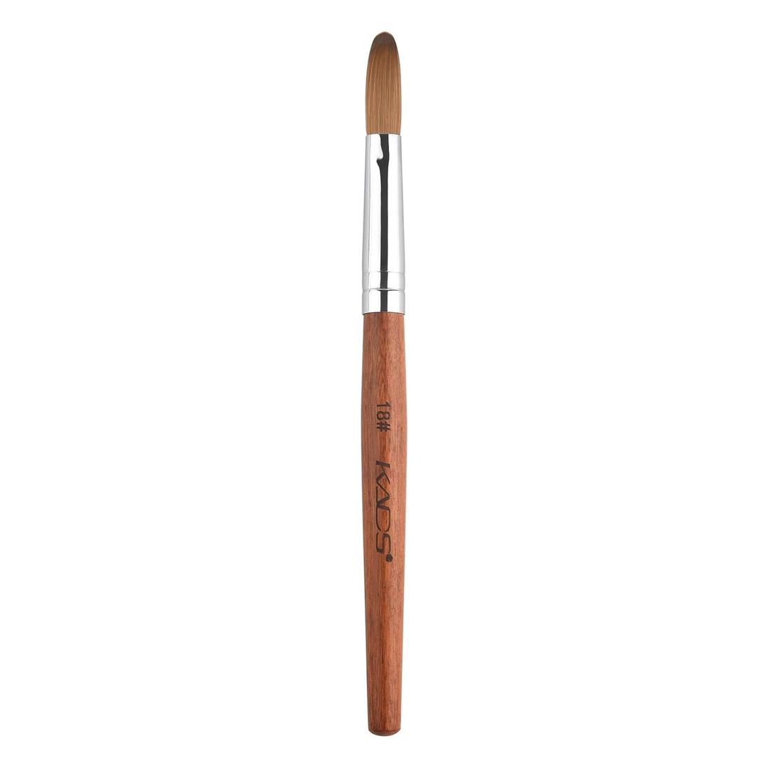 Nail Brush Kolinsky Sable Acrylic Nail Art Brush Professional Red Wooden Nail Brush (18#)