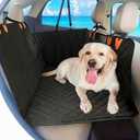 Dog Car Seat Cover for Back Seat Anti Scratch Waterproof, Back Seat Extender for Dogs with Door Protection, Hard Bottom Holds 400LBS, Dog Hammock for Car, SUV, Truck, Crew Cab Universal, Size: 63''*52''