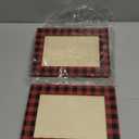 clothmile 2 Pack Picture Frame Red & Black Buffalo Plaid Wooden Photo Frame Gifts Decorations Horizontally Vertically Used Size 4x6 Suitable for Xmas Gift Desktop Use