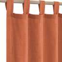 KOUFALL Fall Curtains for Living Room 84 Inches Long,Farmhouse Boho Tab Top Linen Sheer Burnt Orange Curtains 2 Panels for Bedroom Autumn Decor