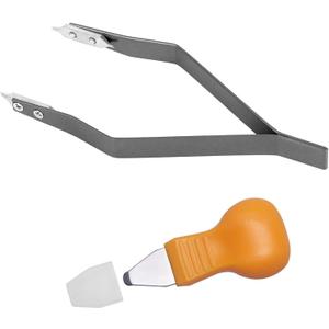 2 Pcs Spring Bar Tool, Watch Band Tool, Watch Repair Kit with Double-Ended Strap Remover and 1 Orange Pry Knife, Durable Accessory for Watchmaker and Repairer