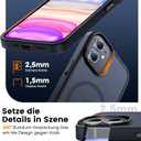 Case for iPhone 11, Military Grade Protection, Compatible with MagSafe, Translucent Matte Drop Shockproof Anti-Fingerprint Phone Case (Black)