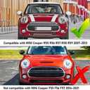 Compatible with MINI Cooper Headlight Trim Ring 2007-2013,R55 R56 R57 Headlight Rings,1Pair Chrome Head light Bezel Driver Passenger Side,Headlamp Trim Replacement for 51137149906 51137149905