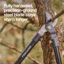 Fiskars 28" Loppers for Tree Trimming, Heavy Duty, Rust-Resistant Sharp Bypass Steel Blade Loppers, Branch Cutter up to 1.5" Diameter Cut Capacity, Shock-Absorbing Handle, Garden Tools