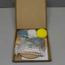 WEBEEDY DIY Ceramic Mosaic Kit Flower Mosaic Bamboo Coasters Kits for Adults Beginner Green Glass Mosaics Tiles with Bamboo Coaster Base for Handmade Mosaics Coaster Home Summer Decor