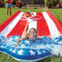 WOW Sports Americana Stars & Stripes (Sleds Only), Backyard Slip and Slide with Sprinkler for Kids, Tear Resistant Slip n Slide Sled