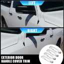 X AUTOHAUX 4pcs Chrome Plated ABS Exterior Side Door Handle Cover Trim for Dodge for Ram 1500 2500 3500 2002-2008 Silver Tone Outer Door Handle Cover Decoration