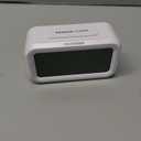 Peakeep Night Light Digital Alarm Clock Battery Operated with Indoor Temperature, Desk Small Clock (White)