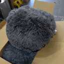 BODISEINT Modern Soft Plush Round Pet Bed for Cats or Small Dogs, Mini Medium Sized Dog Cat Bed Self Warming Autumn Winter Indoor Snooze Sleeping Cozy Kitty Teddy Kennel (20''D x 8'' H, Dark Grey)