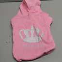 EXPAWLORER Princess Dog Hoodie-Soft Dog Sweater Calming Fleece Sweatshirt Cold Weather Pet Clothes,Pitbull Clothes Outfits,Coat Apparel for Puppy,Cat, Small Medium Large Dogs (M, Pink(Princess))