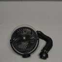 Misting Stroller Fan, 6000mAh Battery Operated Portable Fan with Light & 360 Pivoting, Personal Fans with Flexible Tripod for Baby, Office, Travel,Treadmill,Outdoors (Black)