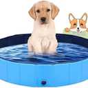 PJZP Dog Pool Foldable pet Pool Dog Swimming Pool Portable Suitable for Indoor and Outdoor use (32x8in)
