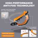 SPEXTRA Safety Goggles Over Glasses Anti-Fog Clear Lens, ANSI Z87.1 Impact Resistance, UV Protection, Lab Chemistry Goggles with Adjustable Headband, Quick-Adjust Buckle, Eyewear for Men Women