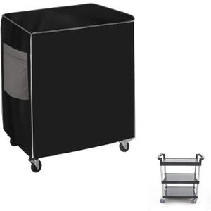 MOLLYAIR Mobile Trolley Cover, Foldable Service Trolley Cover, Suitable Size 32" L x 18" W x37 H, with Intimate Storage Pocket