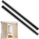 Extension Rods for Room Divider Curtain Rod,1'' Stainless Steel Rod, Floor to Ceiling Room Divider Extender, Black 14 inch