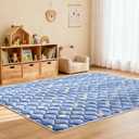 Odorless Premium Foam Baby Play Mat 36" x 36", Soft Microfiber Fabric Crawling Mat for Floor- Comfortable and Hypoallergenic, Non-Slip Cushioned Floor Playpen mat for Infants,Babies,Toddlers
