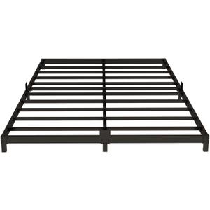 3 Inch Bed Frame Queen Size Low Profile, Metal Platform Low Bed Frame, Heavy Duty Support Low Profile Bed Frame, No Box Spring Needed, Noise Free, Easy Assembly, Prevent Mattress From Sliding