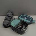 Electric Lunch Box Food Heater, 80W Portable Warmer for Car Truck Work with 304 Stainless Steel Container, 12V/24V/110V Green Heated Lunch Box Suitable for Ideal Driver/Work/Gift (1.5L Regular)