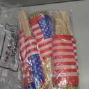 Shimeyao Small American Flags on Stick 8 x 12 Inch Mini US Flags Wooden Stick Bulk for 250th Anniversary Lawn Yard 4th of July Decorations Independence Memorial Day Patriotic Party