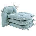 Kyaringtso Chair Cushions for Dining Chairs, 4 Pack Soft and Comfortable Chair Cushions Pads with Ties, Seat Cushions for Kitchen Chairs，Dining Room (4 Pack 17x16, Light Green)