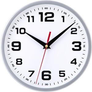 Wall Clock Silent Non-Ticking 8 Inch Modern Clocks Battery Operated Small Analog Silver Clock for Kitchen Bedroom Office Living Room Decor