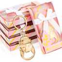 Sieral 24 Pcs Baby Shower Bottle Opener Party Favor for Guest Gold Keychain Gifts Decorations Souvenirs for Girls Boys Baby Birthday Gender Wedding Reveal Bridal Party Decor (Girl)