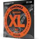 D'Addario Guitar Strings - XL Chromes Electric Guitar Strings - Flat Wound - Polished for Ultra-Smooth Feel and Warm, Mellow Tone - ECG26 - Medium, 13-56, 1-Pack